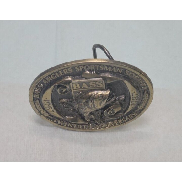 Bass Anglers Sportsman Society 20th Anniversary Limited Edition 1987 Belt Buckle - Picture 2 of 3